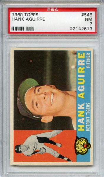 1960 Topps 546 Hank Aguirre PSA NM 7