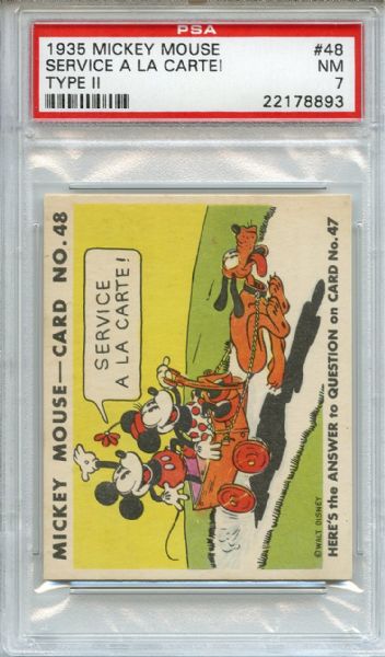 1935 Mickey Mouse Type 2 48 Service A La Carte! PSA NM 7