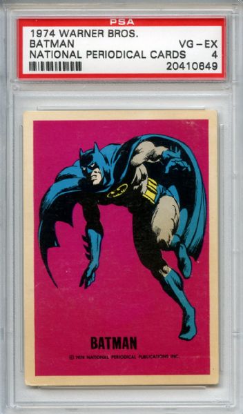 1974 Warner Bros National Periodical Cards Batman PSA VG-EX 4