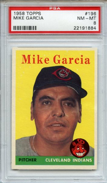 1958 Topps 196 Mike Garica PSA NM-MT 8