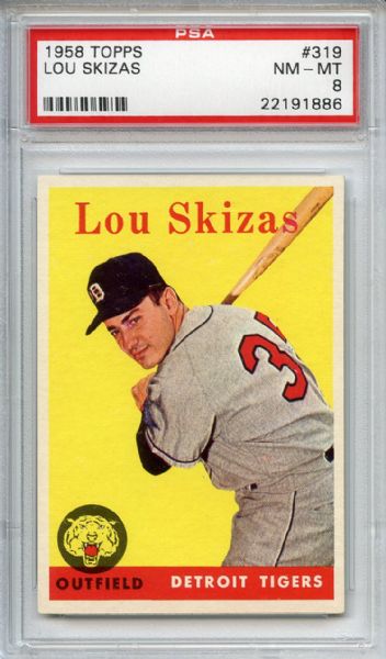 1958 Topps 319 Lou Skizas PSA NM-MT 8