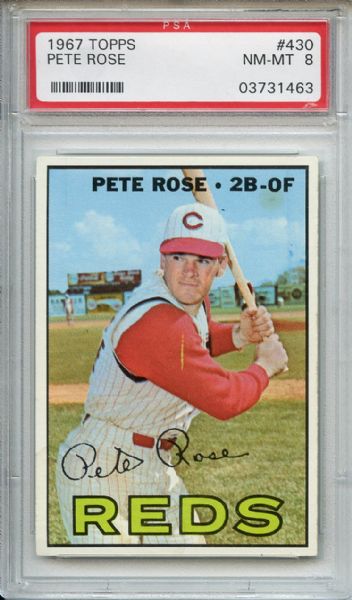 1967 Topps 430 Pete Rose PSA NM-MT 8