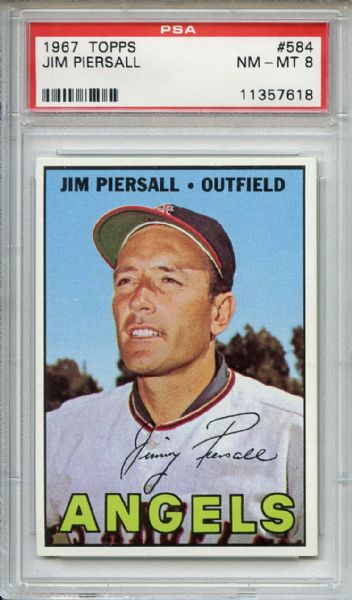 1967 Topps 584 Jim Piersall PSA NM-MT 8