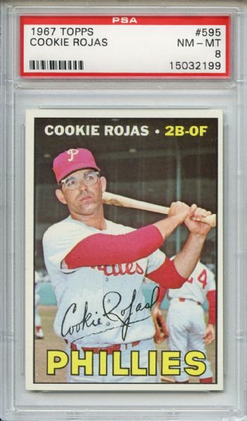 1967 Topps 595 Cookie Rojas PSA NM-MT 8