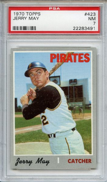 1970 Topps 423 Jerry May PSA NM 7