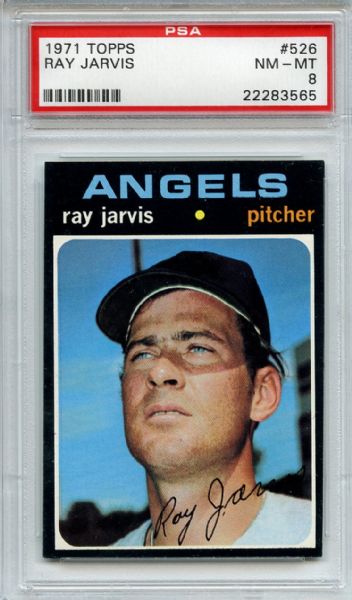 1971 Topps 526 Ray Jarvis PSA NM-MT 8