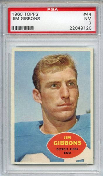 1960 Topps 44 Jim Gibbons PSA NM 7
