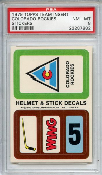 1979 Topps Team Insert Stickers Colorado Rockies PSA NM-MT 8
