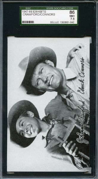 1947-66 Exhibits Johnny Crawford / Chuck Connors SGC NM+ 86 / 7.5
