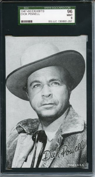 1947-66 Exhibits Dick Powell SGC MINT 96 / 9