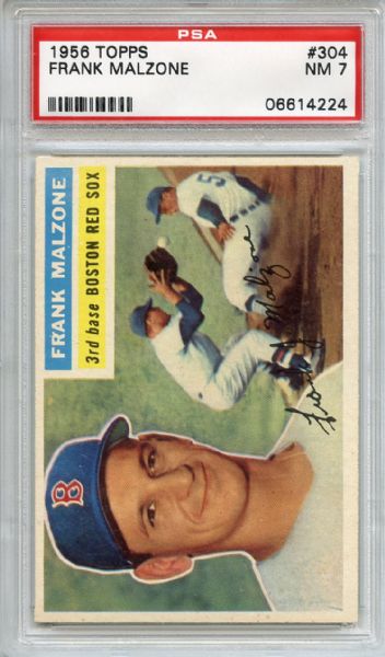 1956 Topps 304 Frank Malzone PSA NM 7