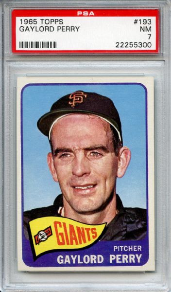 1965 Topps 193 Gaylord Perry PSA NM 7