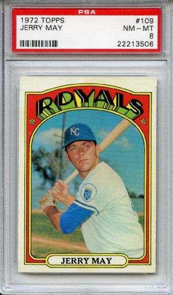 1972 Topps 109 Jerry May PSA NM-MT 8