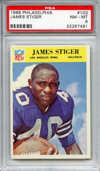 1966 Philadelphia 103 James Stiger PSA NM-MT 8