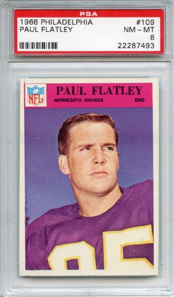 1966 Philadelphia 109 Paul Flatley PSA NM-MT 8