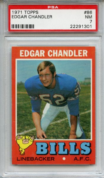 1971 Topps 86 Edgar Chandler PSA NM 7