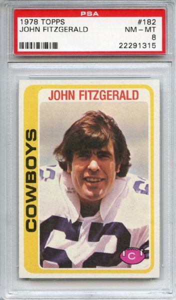 1978 Topps 182 John Fitzgerald PSA NM-MT 8