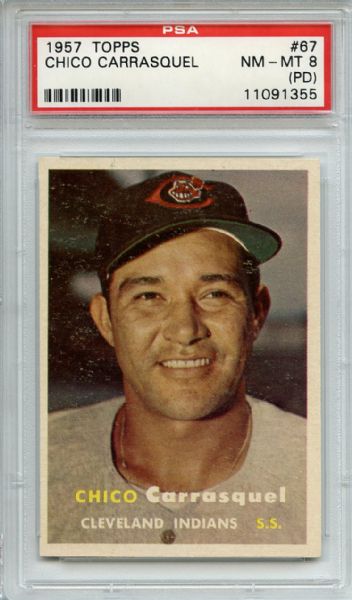 1957 Topps 67 Chico Carrasquel PSA NM-MT 8 (PD)