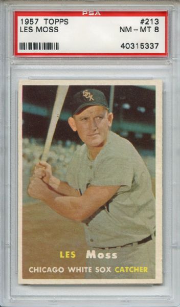 1957 Topps 213 Les Moss PSA NM-MT 8