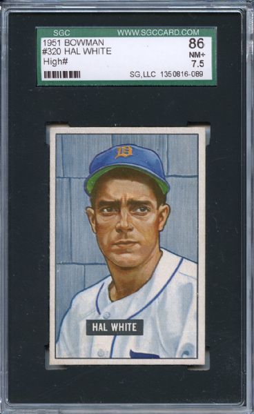 1951 Bowman 320 Hal White SGC NM+ 86 / 7.5