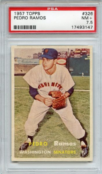 1957 Topps 326 Pedro Ramos PSA NM+ 7.5