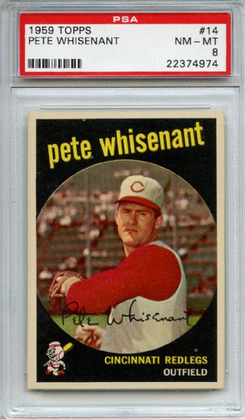 1959 Topps 14 Pete Whisenant PSA NM-MT 8