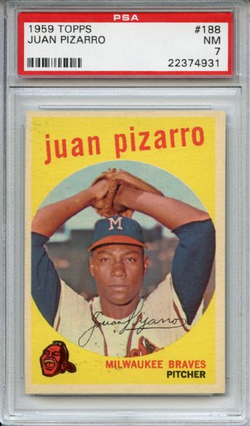 1959 Topps 188 Juan Pizzaro PSA NM 7