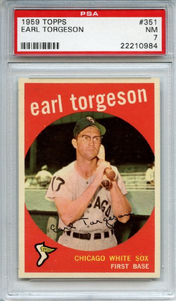 1959 Topps 351 Earl Torgeson PSA NM 7
