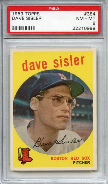1959 Topps 384 Dave Sisler PSA NM-MT 8
