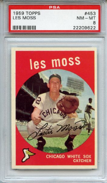 1959 Topps 453 Les Moss PSA NM-MT 8