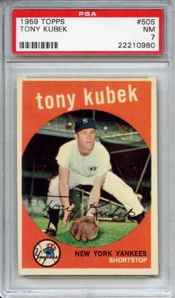 1959 Topps 505 Tony Kubek PSA NM 7