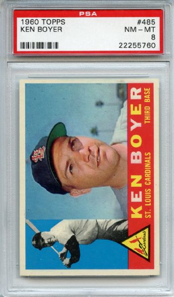 1960 Topps 485 Ken Boyer PSA NM-MT 8