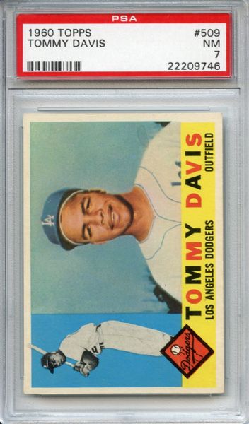 1960 Topps 509 Tommy Davis PSA NM 7