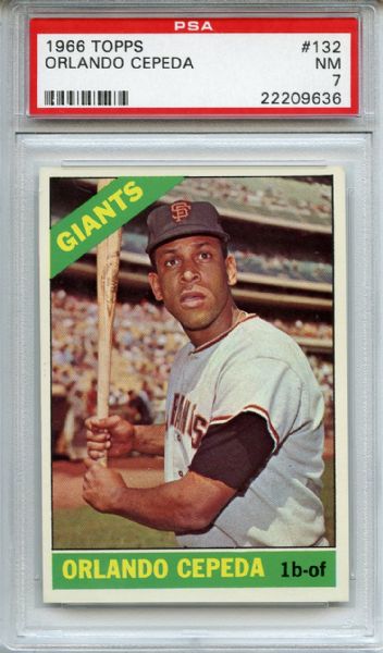 1966 Topps 132 Orlando Cepeda PSA NM 7