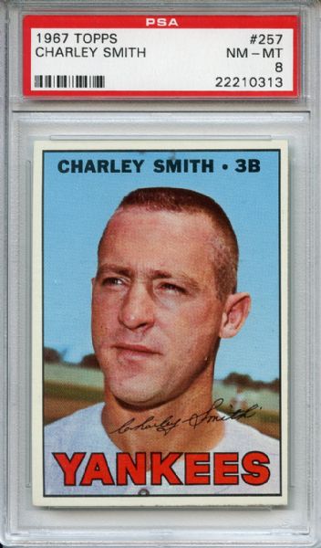 1967 Topps 257 Charley Smith PSA NM-MT 8