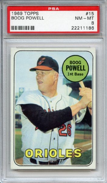 1969 Topps 15 Boog Powell PSA NM-MT 8