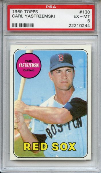 1969 Topps 130 Carl Yastrzemski PSA EX-MT 6