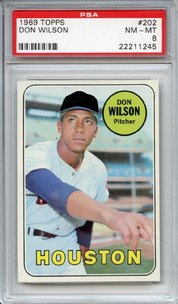 1969 Topps 202 Don Wilson PSA NM-MT 8