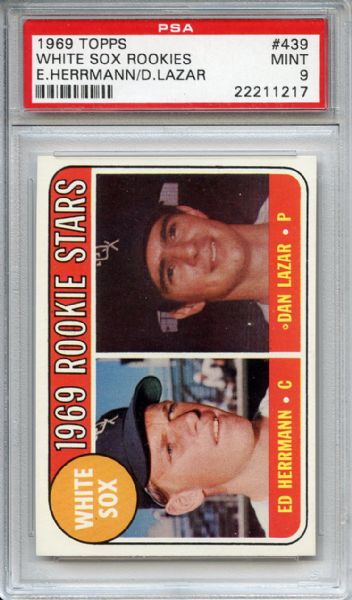 1969 Topps 439 Chicago White Sox Rookies PSA MINT 9
