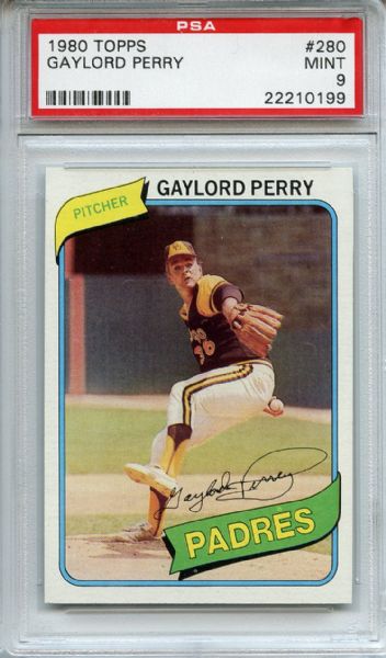1980 Topps 280 Gaylord Perry PSA MINT 9