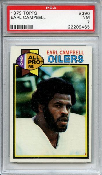 1979 Topps 390 Earl Campbell RC PSA NM 7