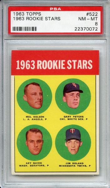 1963 Topps 522 Rookie Stars PSA NM-MT 8