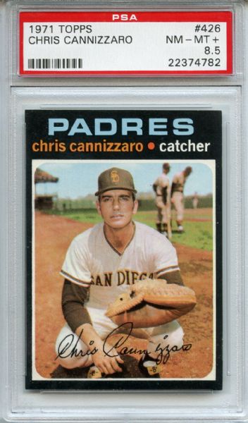 1971 Topps 426 Chris Cannizzaro PSA NM-MT+ 8.5