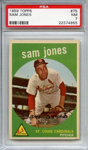 1959 Topps 75 Sam Jones PSA NM 7