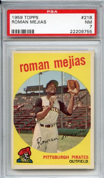 1959 Topps 218 Roman Mejias PSA NM 7