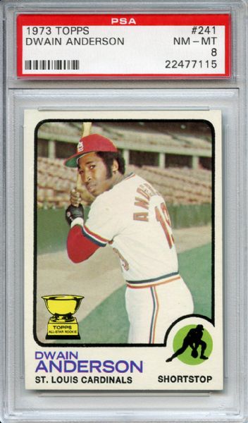 1973 Topps 241 Dwain Anderson PSA NM-MT 8