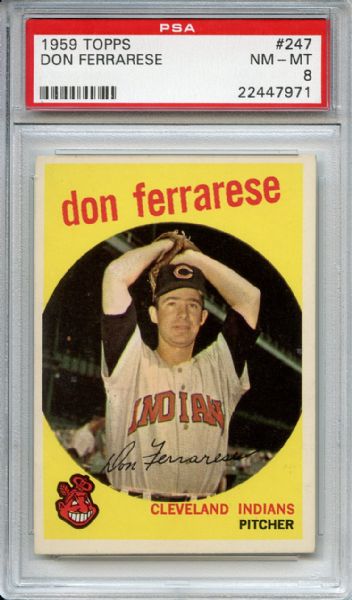 1959 Topps 247 Don Ferrarese PSA NM-MT 8