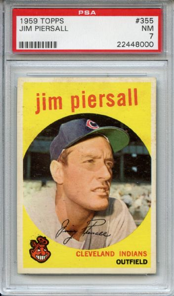 1959 Topps 355 Jimmy Piersall PSA NM 7