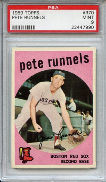 1959 Topps 370 Pete Runnels PSA MINT 9
