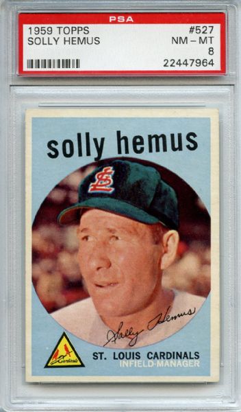 1959 Topps 527 Solly Hemus PSA NM-MT 8
